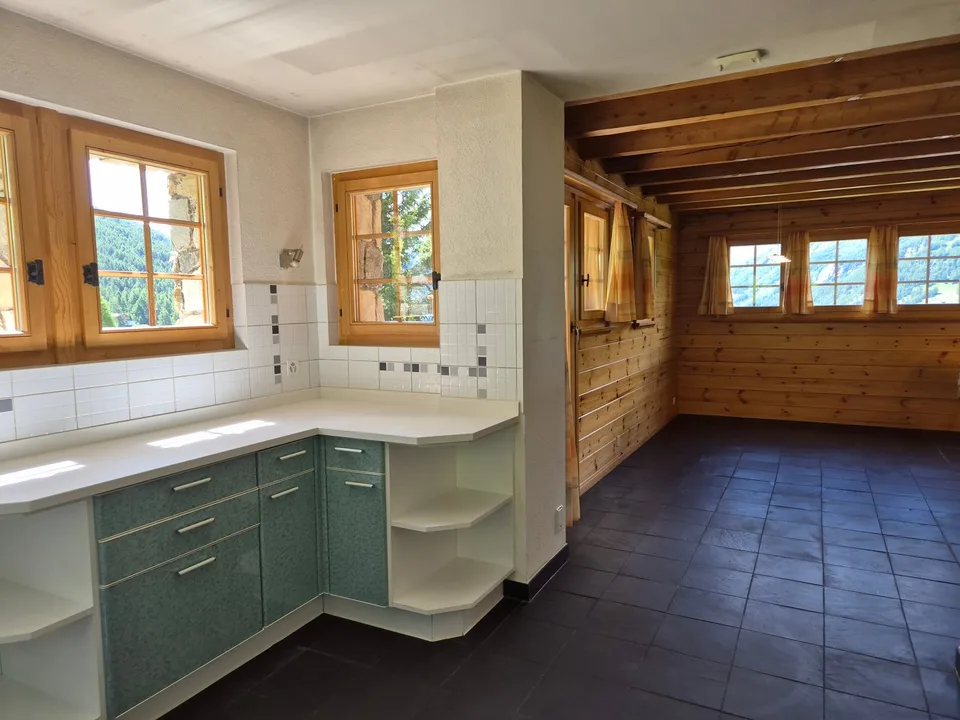 Chalet de caractère à Villa (Evolène) - Vue panoramique - Ensoleillement maximal