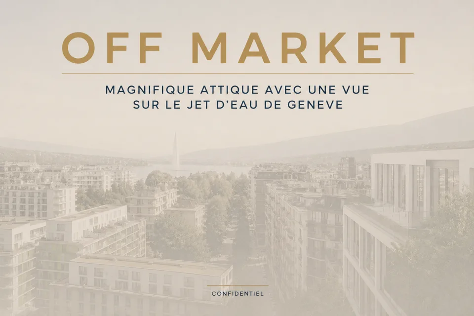 Attique avec vue sur le Jet d'eau au Petit-Saconnex