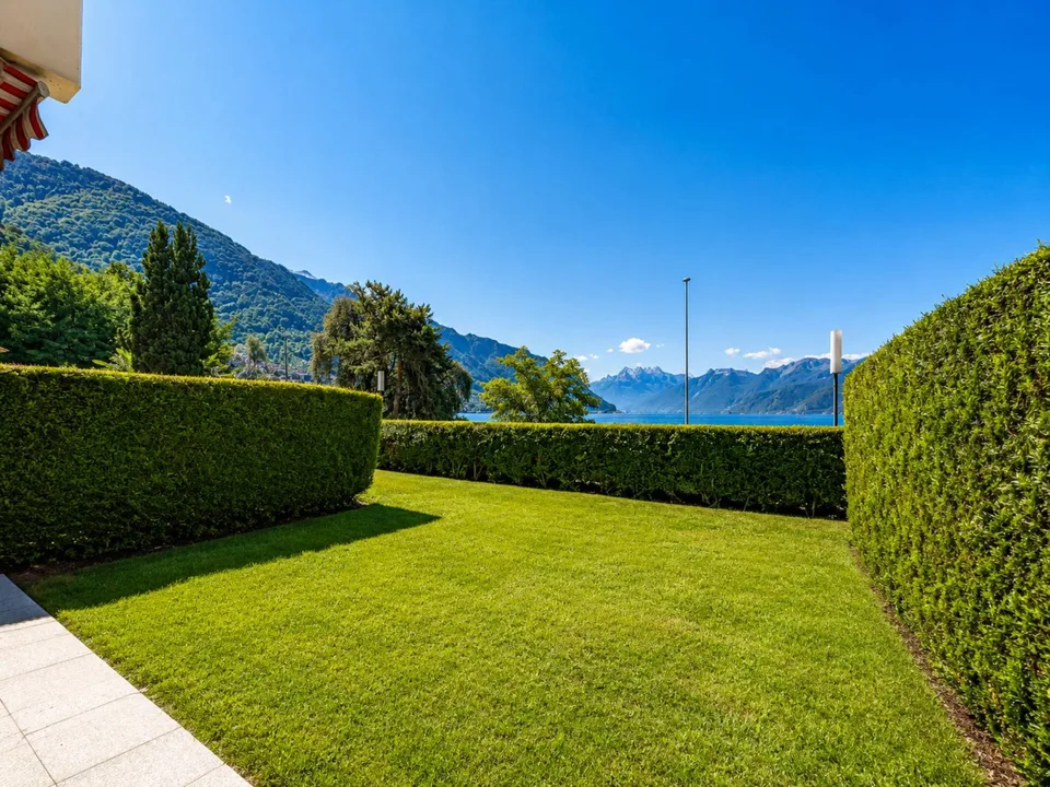Appartement de 3.5 pièces avec terrasse, jardin et vue lac