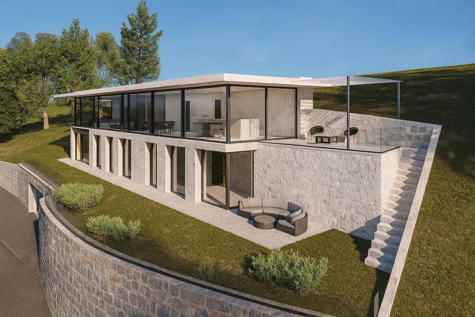 Terrain constructible avec vue sur le lac et licence à Neggio