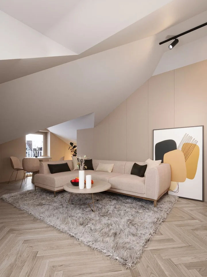 Appartamento attico 2 locali elegante a Zurigo con attrezzatura completa di alta qualità