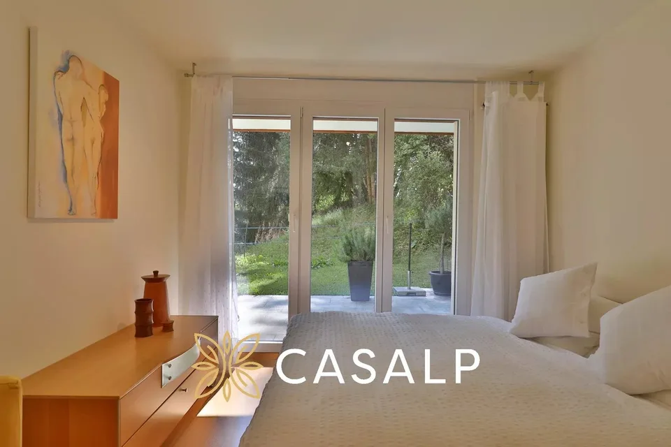 Bellissimo appartamento di 3.5 locali a livello di giardino nel centro di Crans