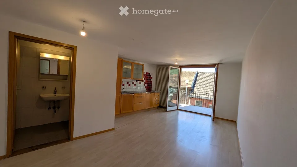 Sunny apartment with large balcony for single person in Giubiasco