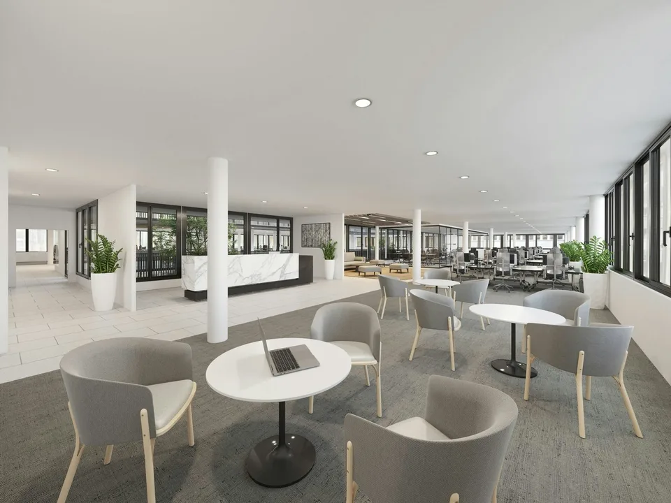 Büros, Praxis oder Showroom von 150 m2 bis 1'120 m2 mal anders: Lichtdurchflutet u. mit Pateo-Flair