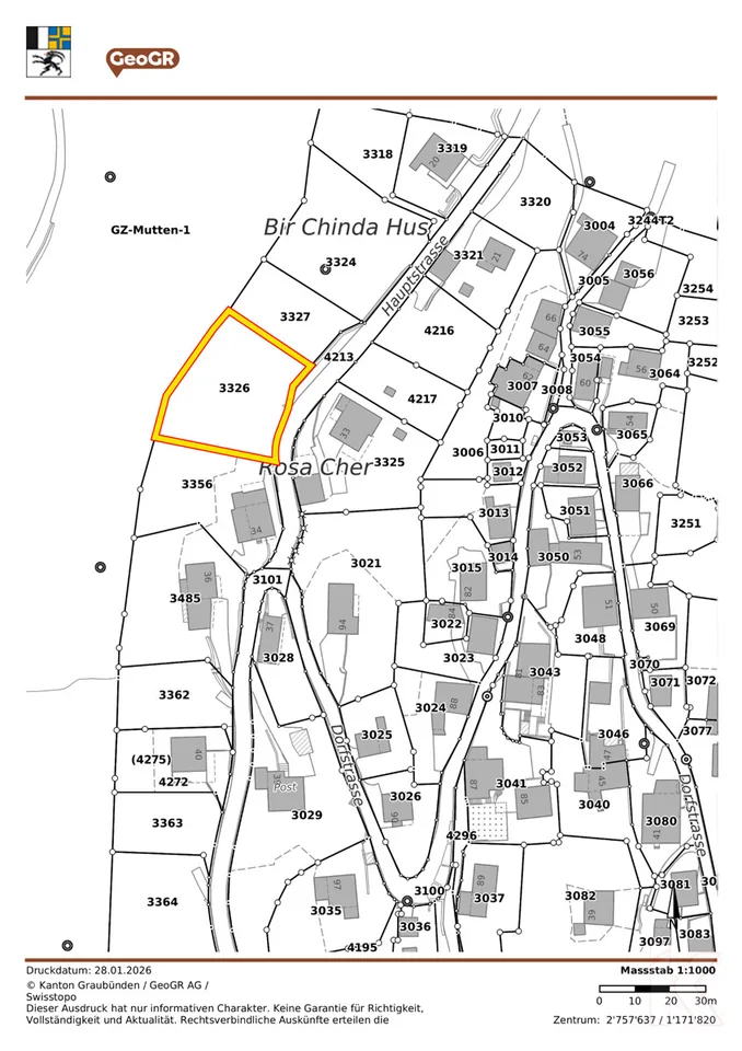 Building plot Rosacher in Mutten- Thusis municipality – photo 13 of 13