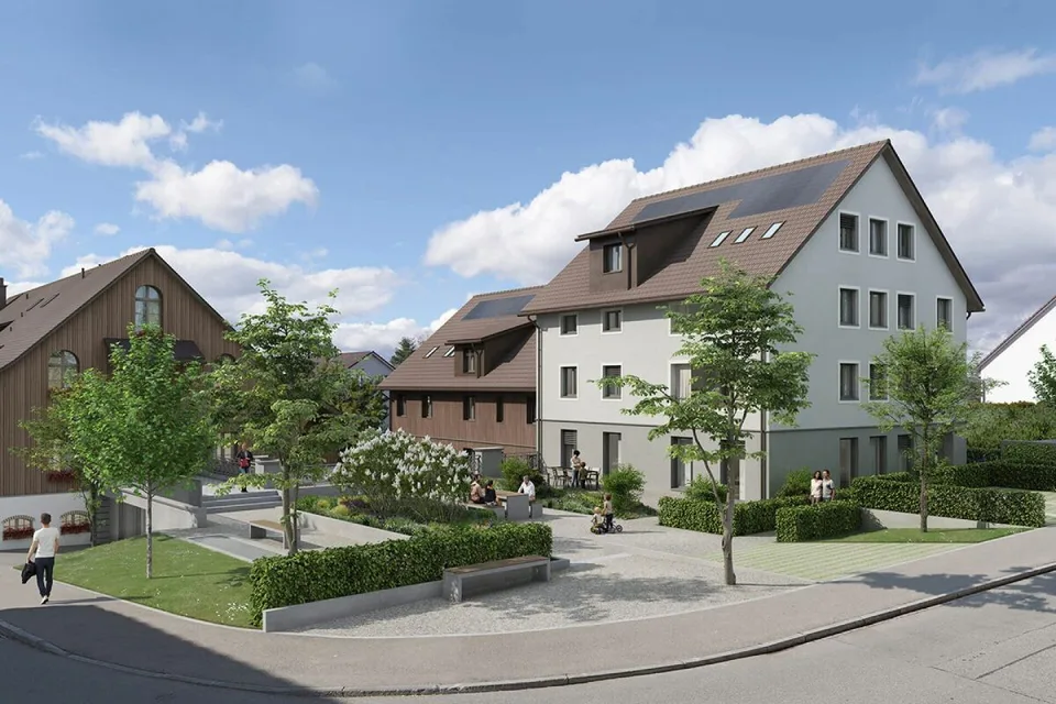 Prêt à être occupé à partir de décembre 2026 ! Vie campagnarde près de la ville : Appartements neufs au cœur du village de Wermatswil