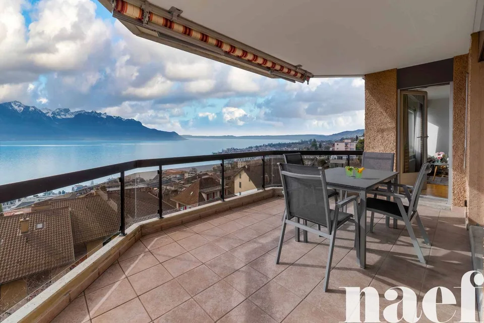 Bel appartement de 4.5 pièces avec une vue imprenable sur le lac à vendre à Montreux