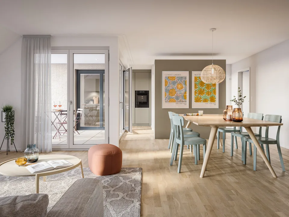 Neue Dachwohnung mit Blick auf den Gurten