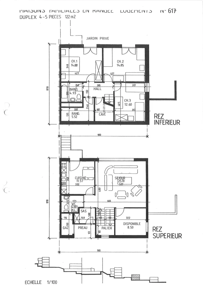 Reihenhaus-Duplex-Villa mit 4½ Zimmern und Terrasse