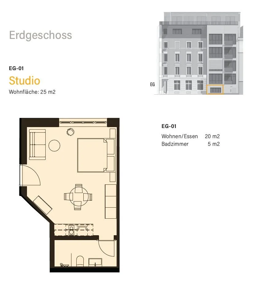 1.0 Zimmerwohnung in Basel