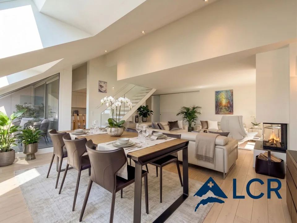 Splendide 4,5 pièces duplex en attique - Vue lac - 5 minutes de Morges