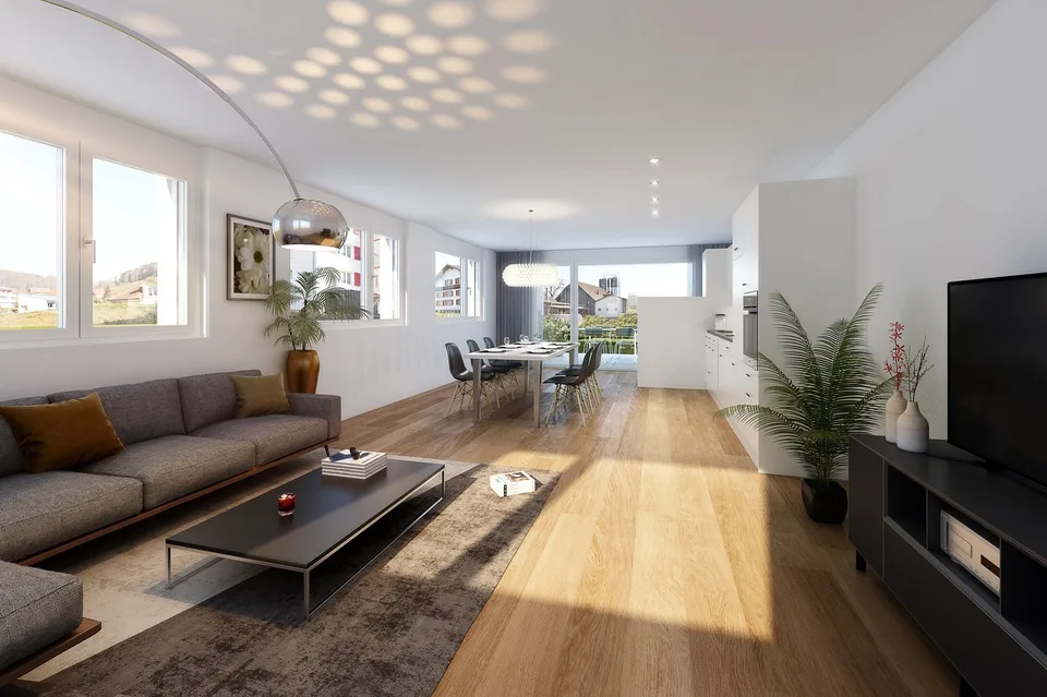 Grosse 2.5-Zimmerwohnung mit grossem Garten-Sitzplatz
