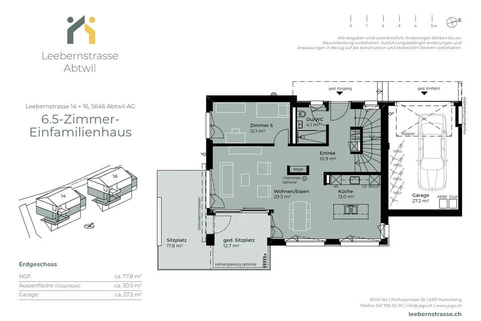 Freistehendes 6½-Zimmer-Einfamilienhaus (Neubau) nur 20 Min. von Zug entfernt – Foto 11 von 15