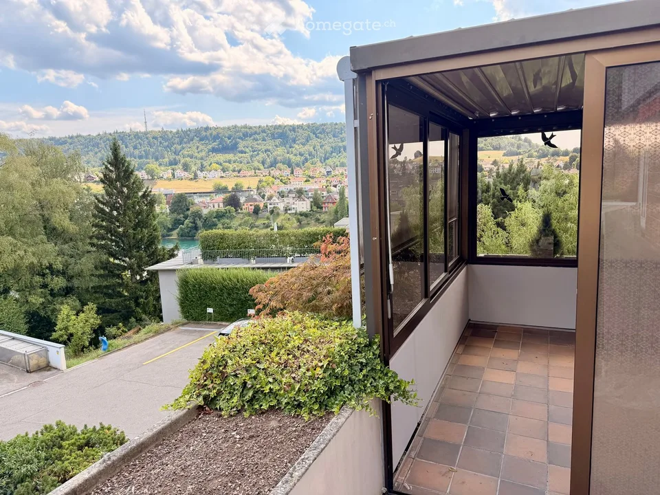 Posizione soleggiata con vista sul Reno: casa a schiera di 5,5 locali in una zona tranquilla a Sciaffusa