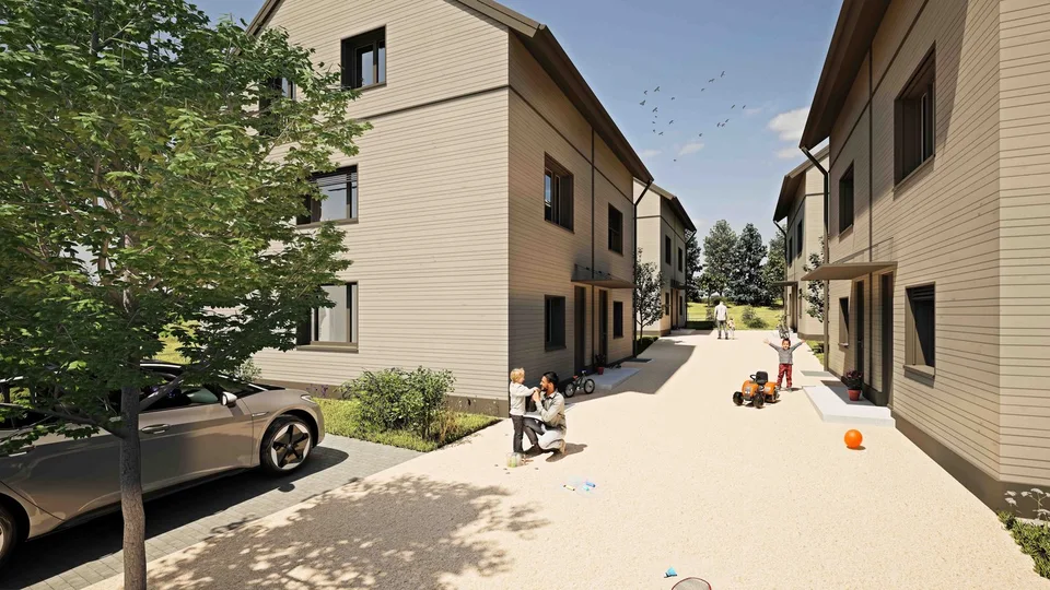 DEFH  - ein neues, kleines, idyllisches Wohnquartier - 15 Minuten ab Basel