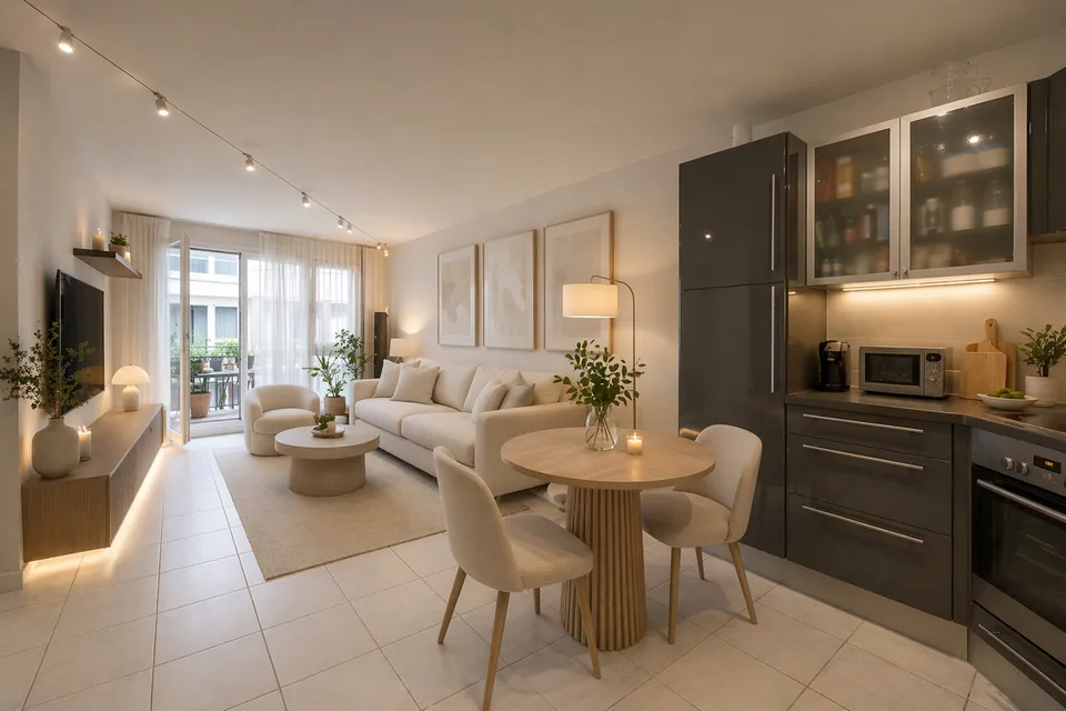 Appartamento con 2 camere e locali accessori spaziosi