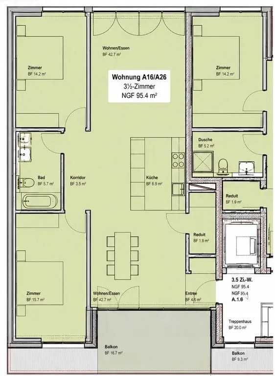 Recherche locataire: Appartement 3.5 pièces moderne à Beringen