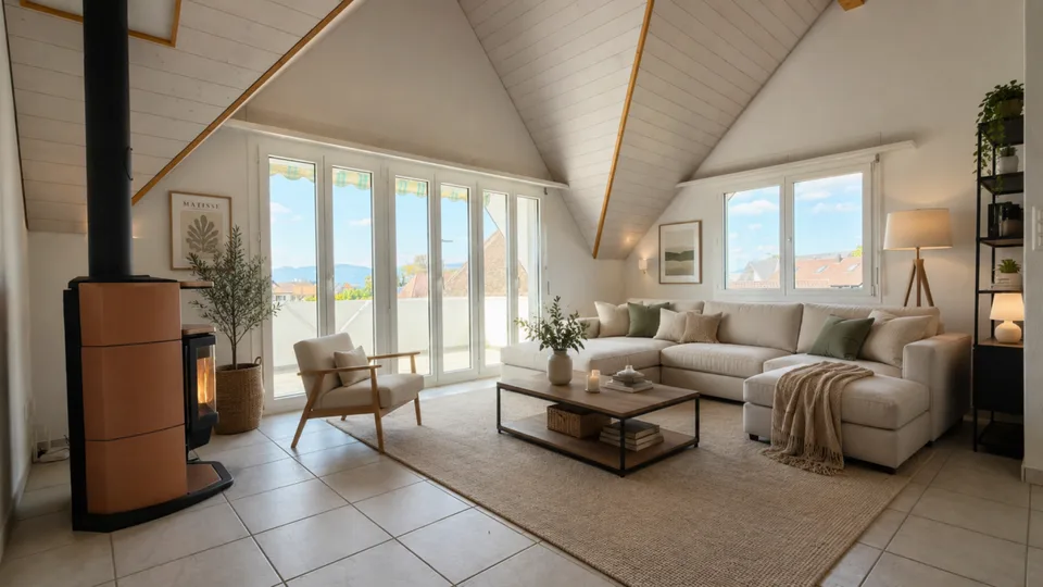 Vivre avec une vue - spacieux appartement-maisonnette avec galerie et balcon ensoleillé