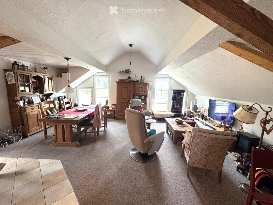 Appartement en mansarde lumineux 3 pièces avec caractère loft et vue panoramique