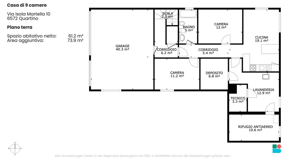Spektakuläres 9-Zimmer-Haus mit Pool in Quartino – Foto 10 von 10