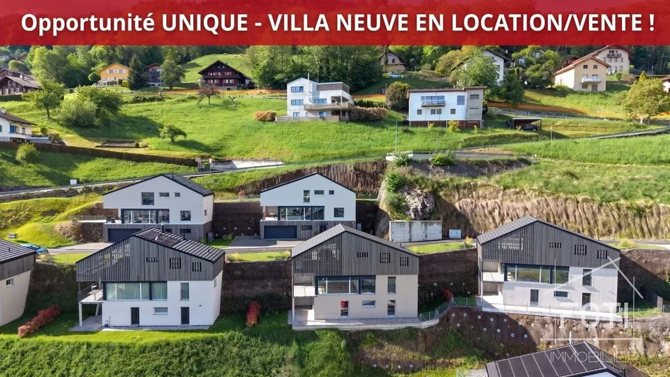 LOCATION-VENTE : Villa individuelle NEUVE de 4,5 pièces avec belle vue sur la plaine.