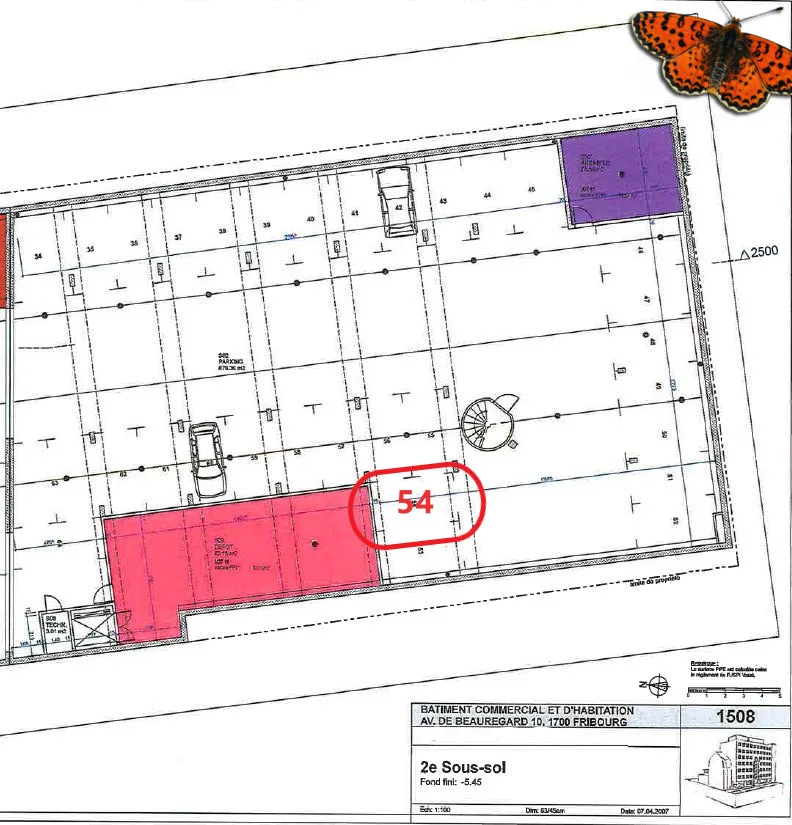 FRIBOURG - Place de parc voiture intérieure