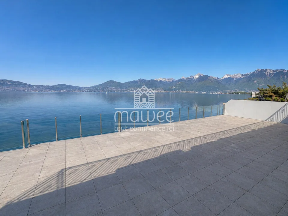 Neue Wohnung mit privatem Zugang zum See und 90 m² Terrasse