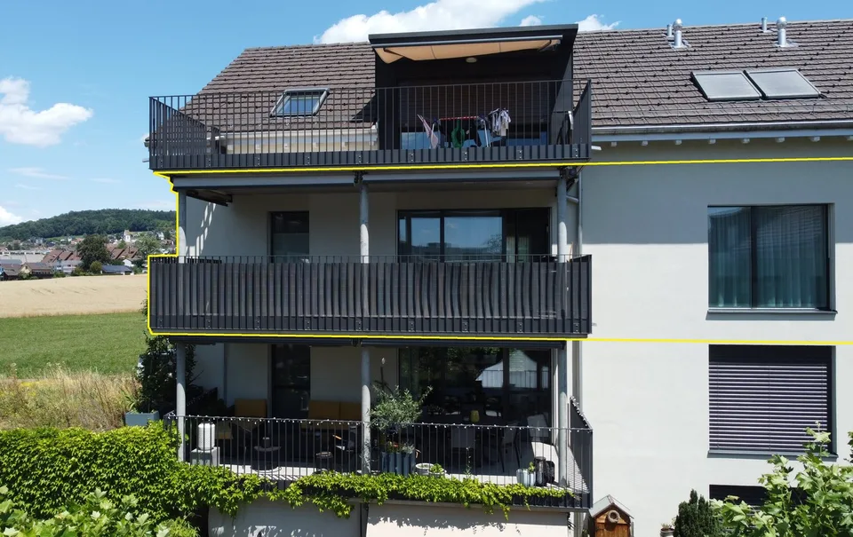 Moderne 4.5-Zimmer-Wohnung mit 2 Balkonen und schöner Aussicht in Affoltern am Albis