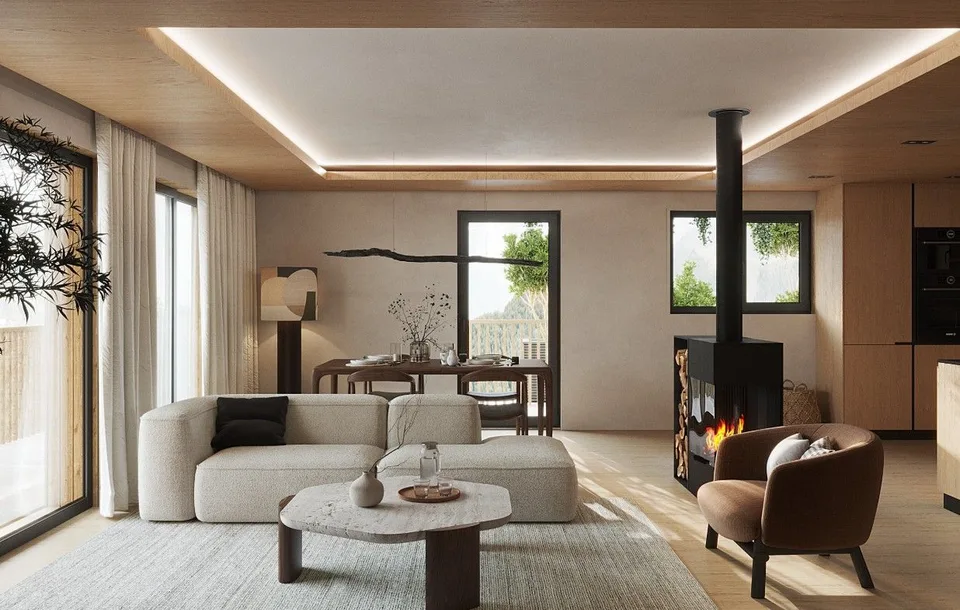 Chalet mitoyen contemporain auf Plan - 5,5 Räume in Euseigne (Hérémence)