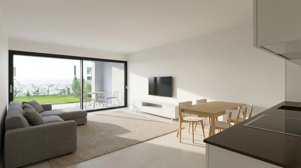 Monteggio | 2.5 a Reddito già affittato | moderno con giardino privato
