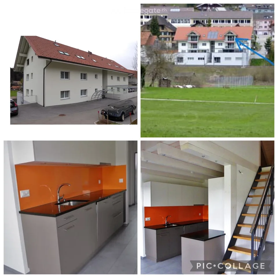 Moderne 4 1/2-Zimmer-Dachwohnung mit Galerie und Balkon