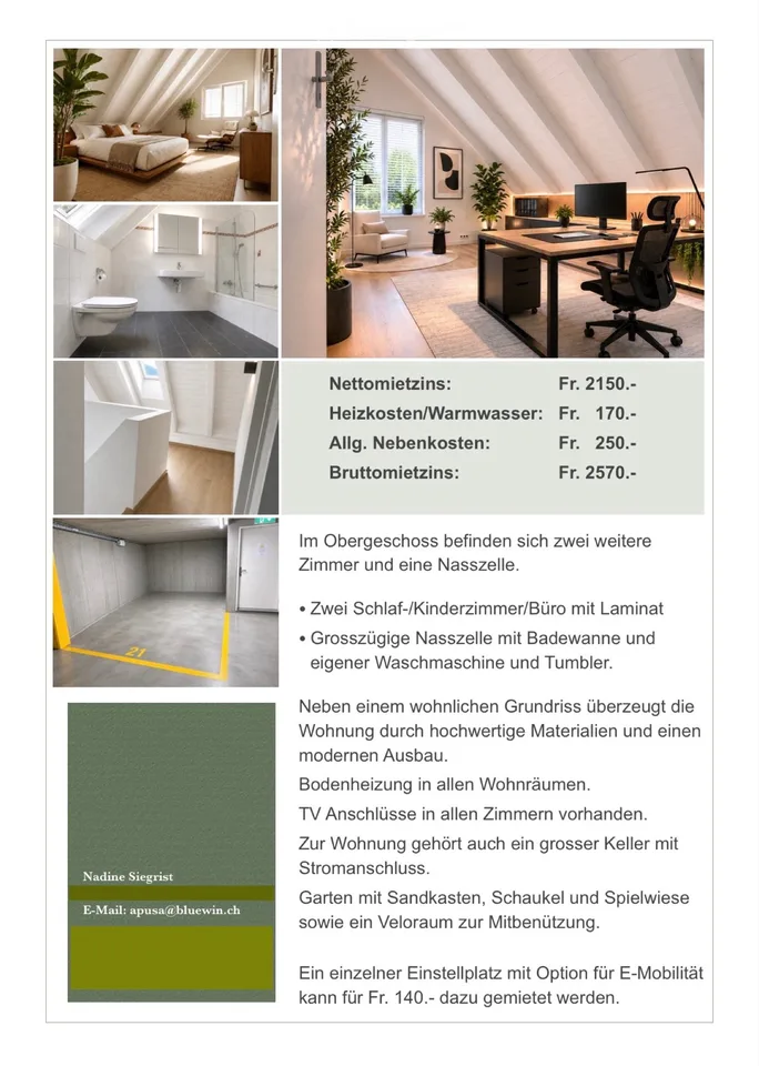 Frisch renovierte 4.5 Zimmer Maisonette-Wohnung