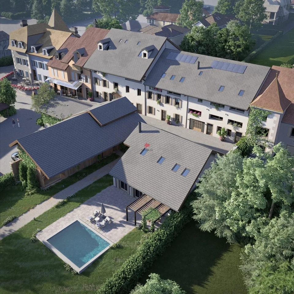 Le charme d'un village, la proximité de la ville de Nyon.