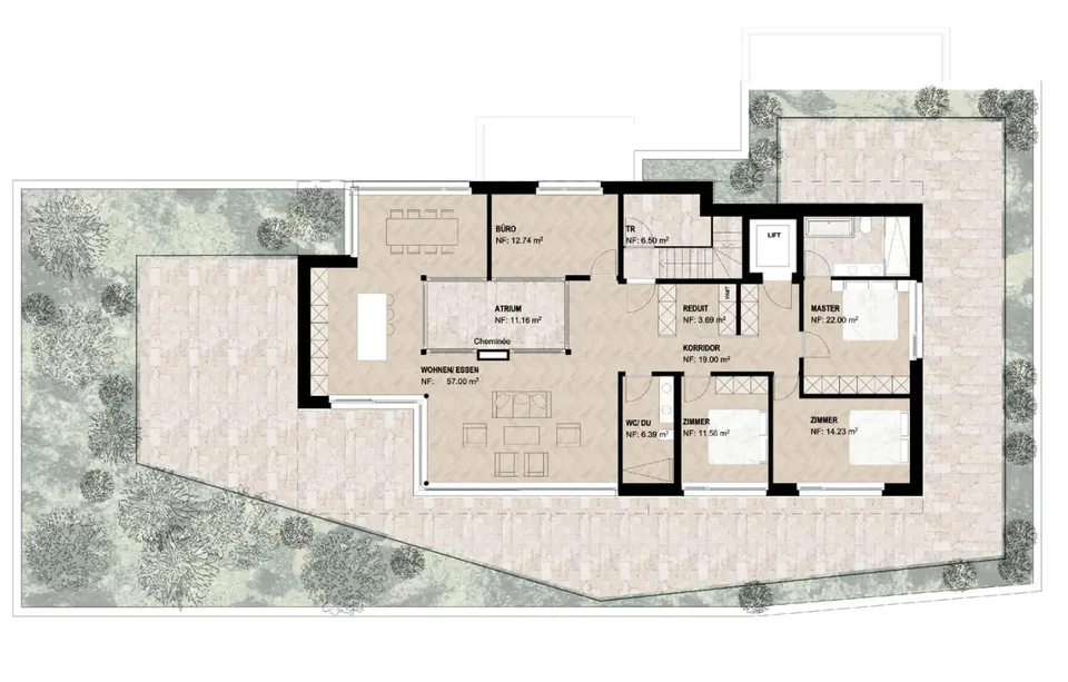 Sonnenberg - Habitation d'attique exclusive au-dessus des toits de Reinach