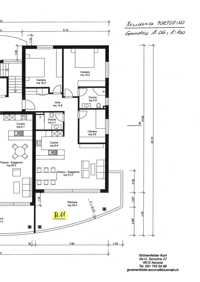 Elegante appartamento di 4.5 locali / Elegante 4.5-Zimmerwohnung – Foto 14 von 14