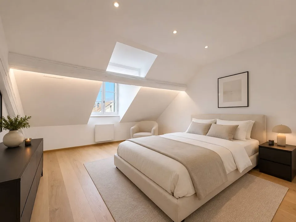 Mitten im Dorf, Dachgeschoss mit 153 m2 Charme