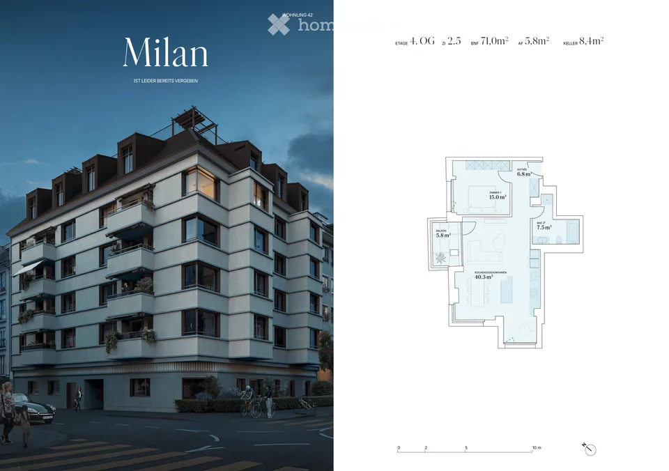 In alto nel distretto 3 - appartamento 2,5 locali 4° piano