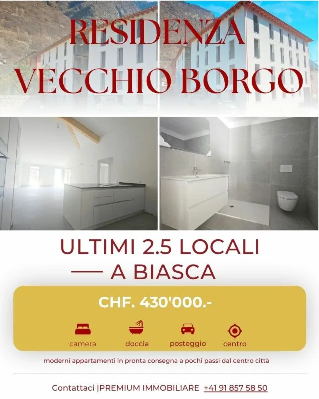 NUOVI APPARTAMENTI 2.5 LOCALI A BIASCA