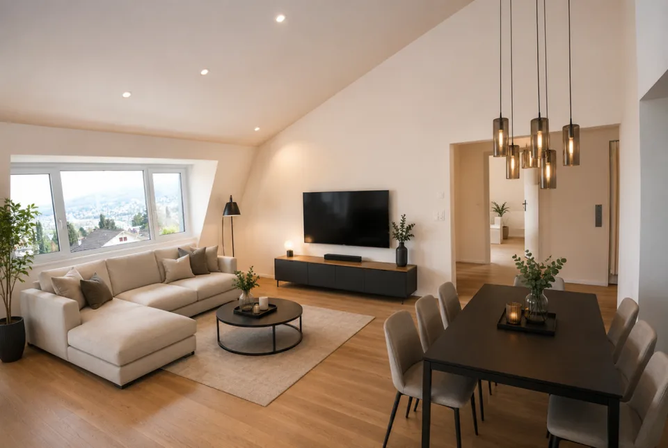 Wohnen über den Dächern - moderne Dachwohnung mit Charme