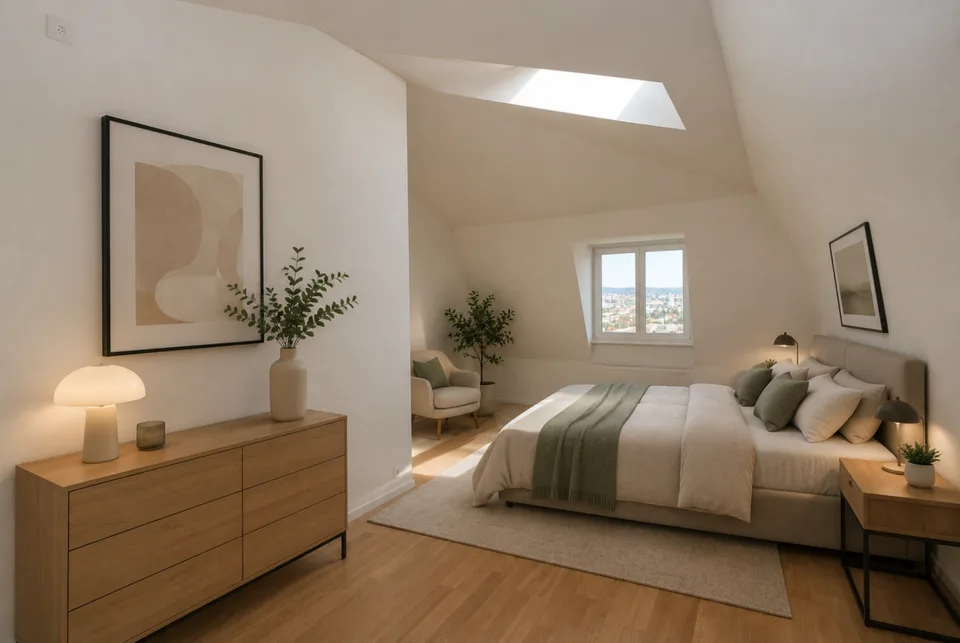 Living above the rooftops - modern attic apartment with charm