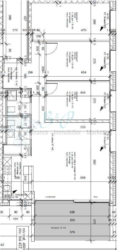 Wohnung mit 4.5 Zimmern im 5. Stock mit freier Sicht