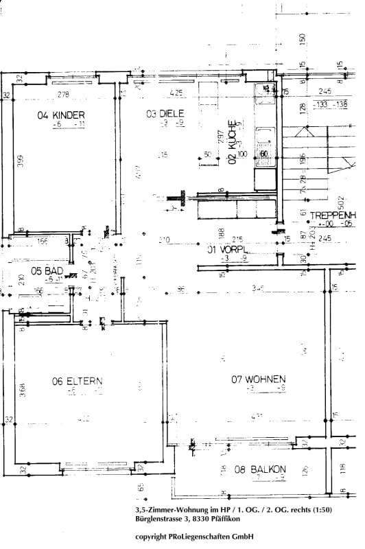 Appartement attractif de 3,5 pièces au 1er étage, avec vue sur la verdure, près du centre.