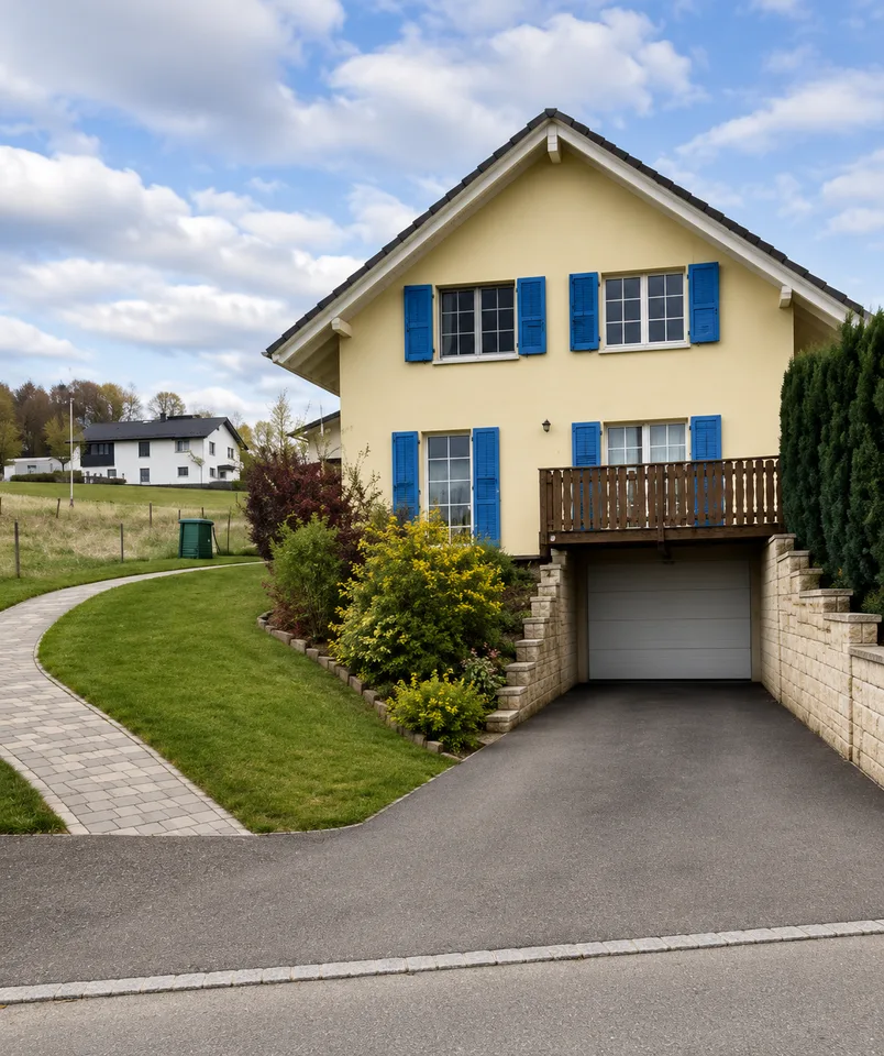 Schöne individuelle Villa mit 6,5 Zimmern, Erdwärme und Solarpaneelen – Mézières (FR)