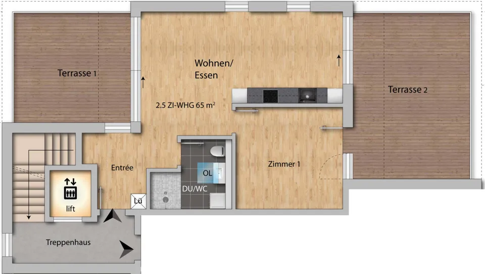 Upgrade your Living! 2½-Zimmer-Attikawohnung mit hohem Ausbaustandard und vielen Extras