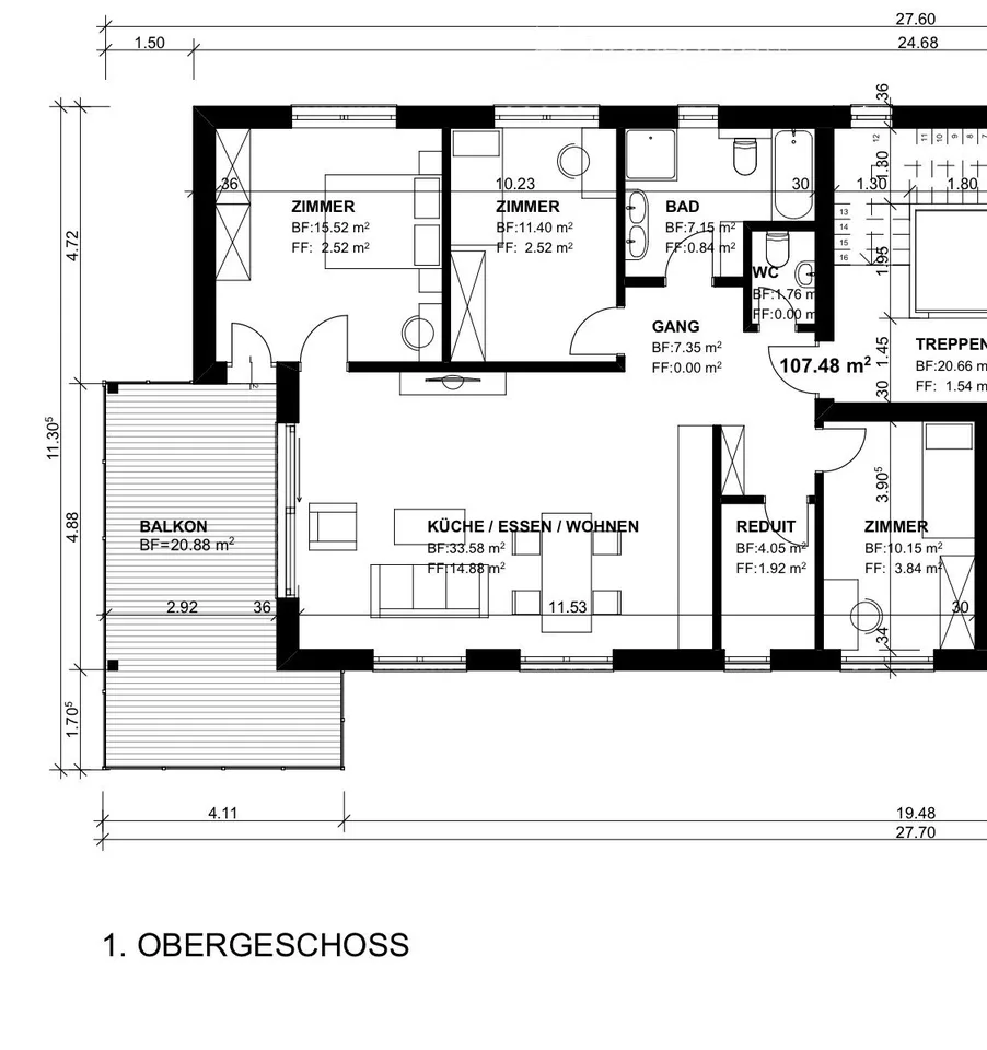 Moderne 4.5-Zimmer-Wohnung mit Balkon an ruhiger Lage
