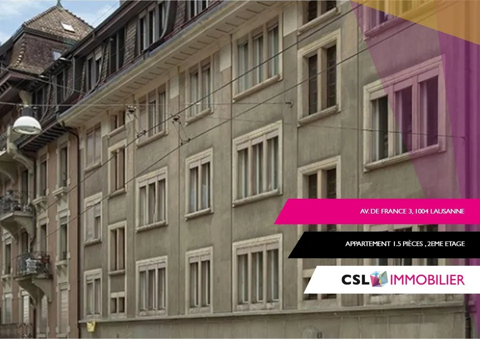 Appartement de 1 pièce en plein centre de Lausanne