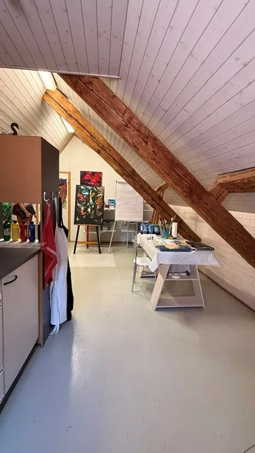 Studio / sala hobby nel tetto di una casa multifamiliare in affitto