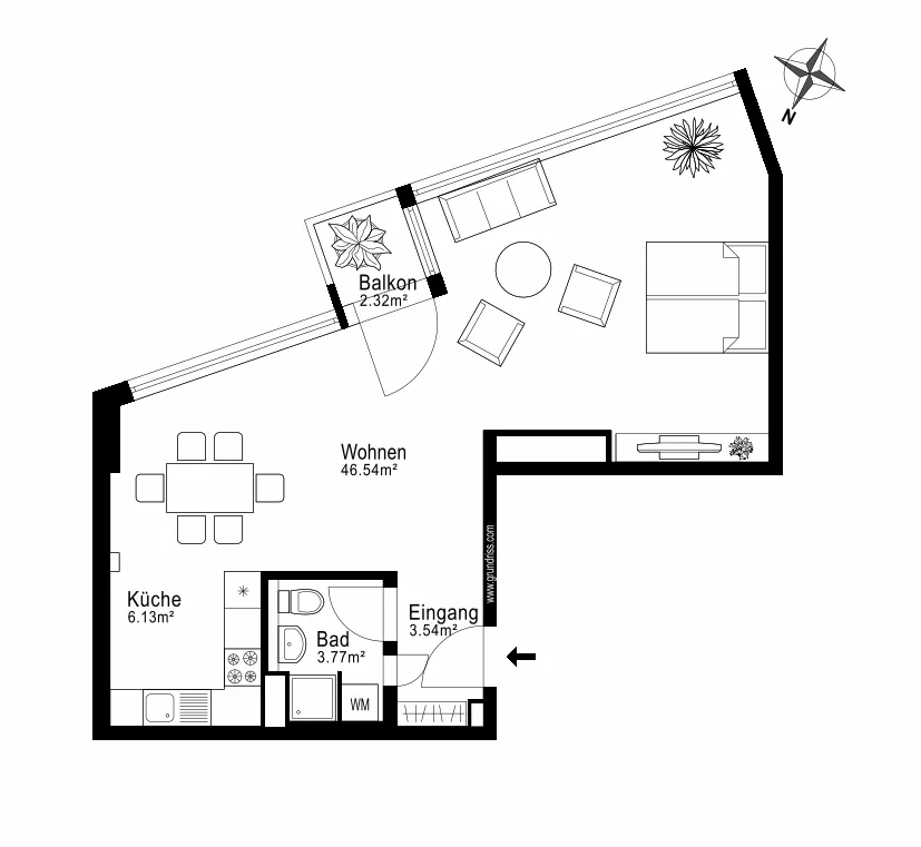 Modern loft apartment near the exhibition center – photo 6 of 6