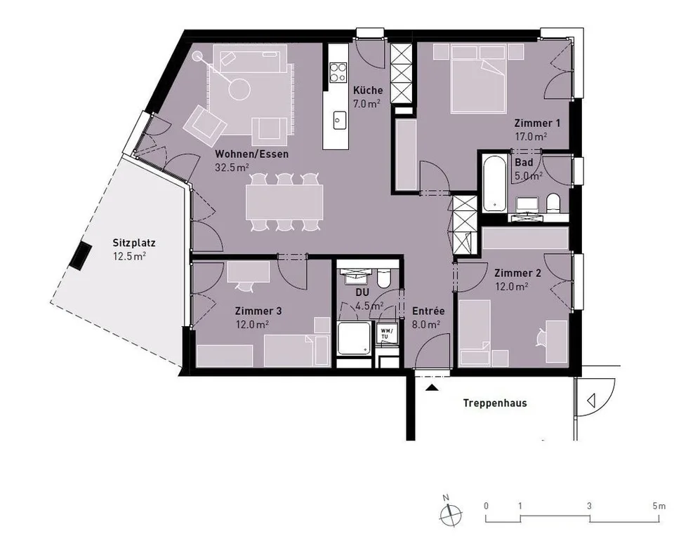 4.5 Zimmerwohnung im EG: Ihre persönliche Wohlfühloase!