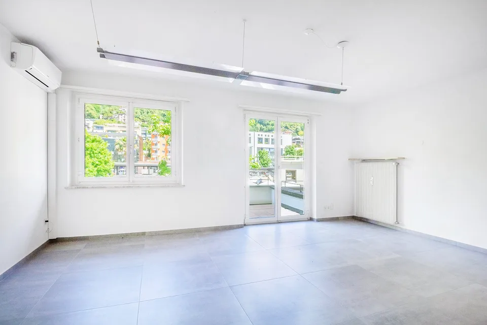 Elegante spazio abitativo o professionale con ampia terrazza in pos...
